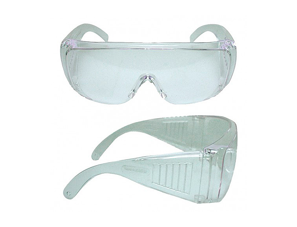 GAFAS DE POLICARBONATO INCOLORO VENTILACION PATILLAS EXTRAPLANAS COMPATIBLES CON GAFAS Y CASCOS