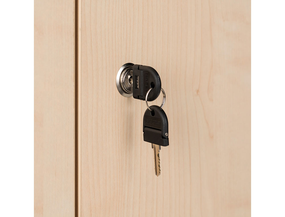 ARMARIO ROCADA CON TRES ESTANTES Y DOS PUERTAS ENTERAS SERIE STORE 156X90X45 CM ACABADO AN01 GRIS/HAYA