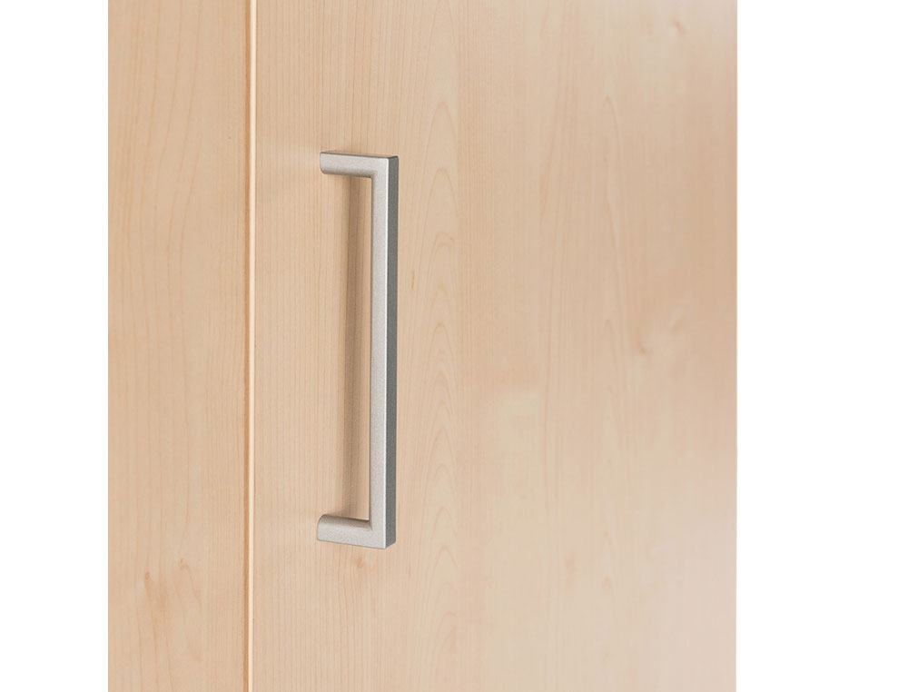 ARMARIO ROCADA CON TRES ESTANTES Y DOS PUERTAS ENTERAS SERIE STORE 156X90X45 CM ACABADO AN01 GRIS/HAYA