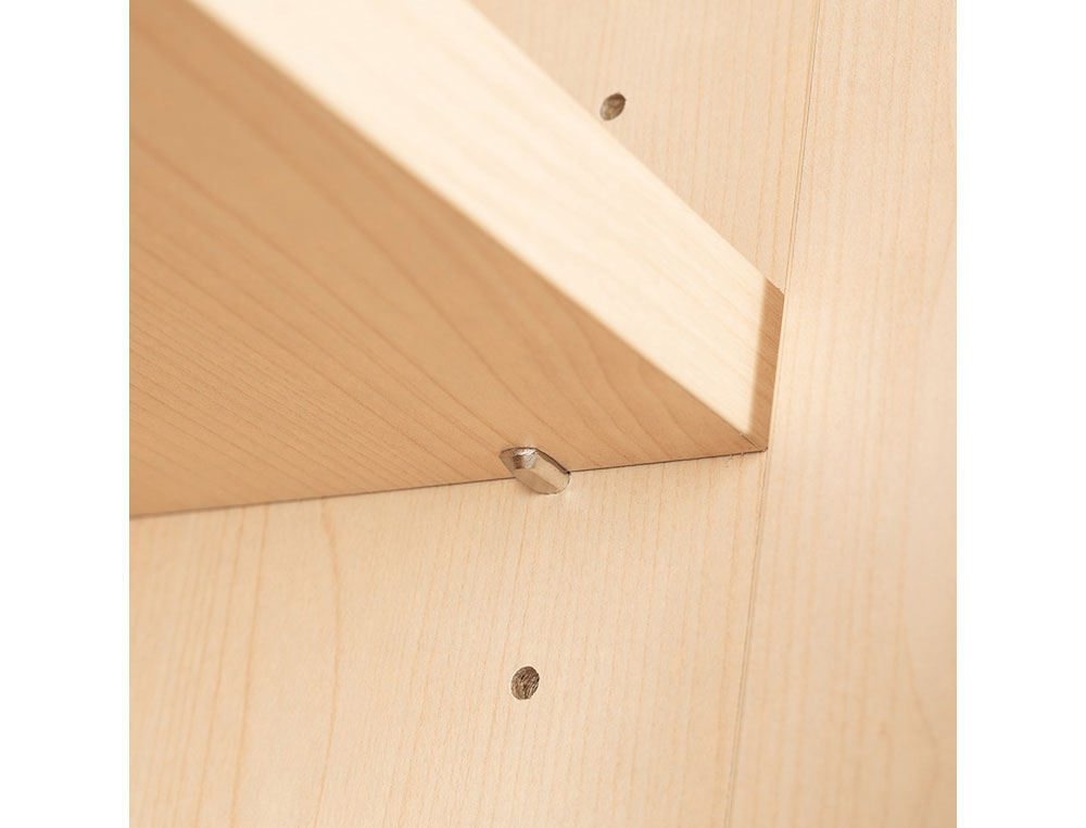 ARMARIO ROCADA CON TRES ESTANTES Y DOS PUERTAS ENTERAS SERIE STORE 156X90X45 CM ACABADO AN01 GRIS/HAYA