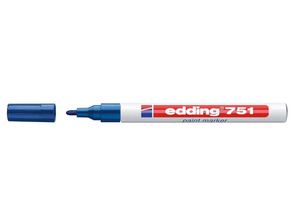 ROTULADOR EDDING PUNTA FIBRA 751 AZUL PUNTA REDONDA 1-2 MM