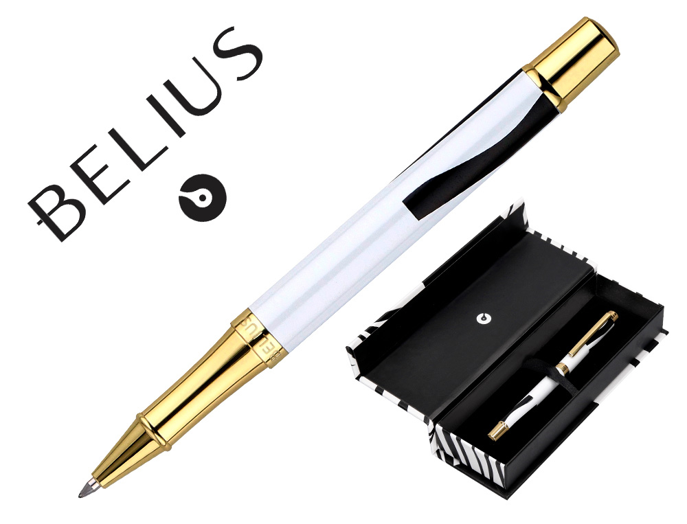 ROLLER BELIUS DUALITA CUERPO NEGRO COLOR BLANCO TINTA NEGRA CAJA DE DISEO