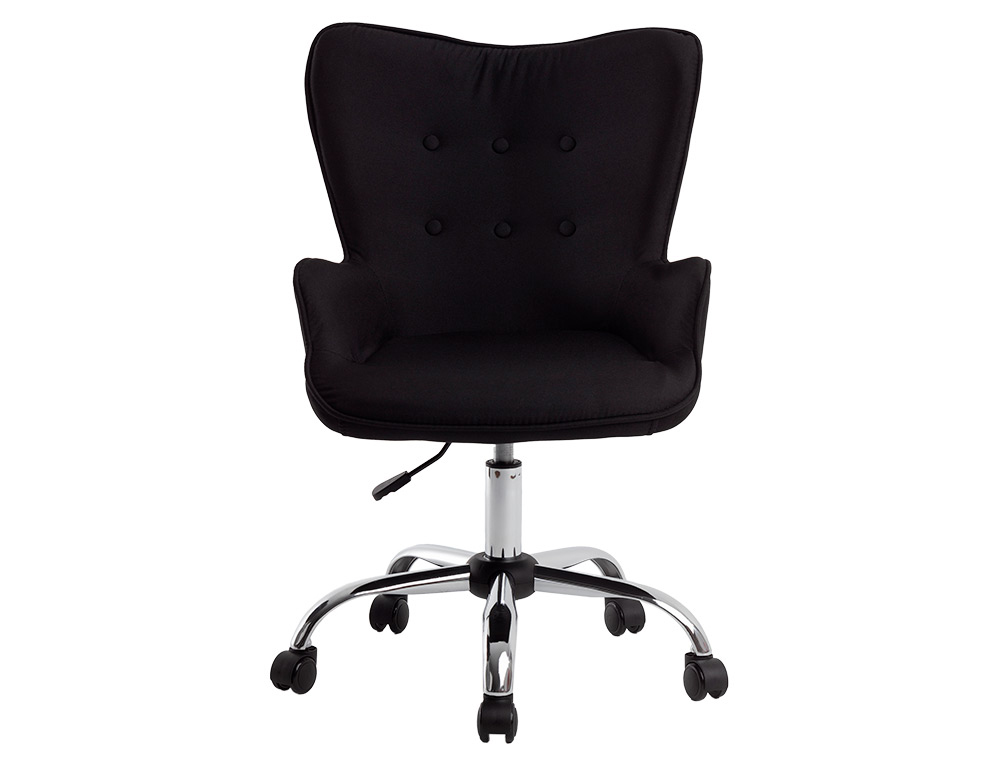 SILLA Q-CONNECT ESCRITORIO MES SINA BASE METALICA ALT MAX 960 ANC 570 PROF 620 RUEDAS PREMIUM COLOR NEGRO